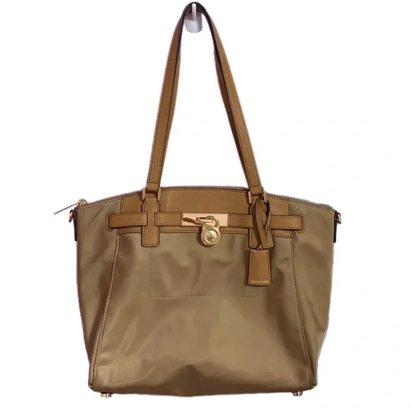 Michael Kors Tan Hamilton Nylon Satchel - Large - Picture 2 of 7